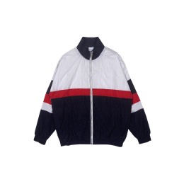 Designed three-color contrasting men's windbreaker, custom-made elasticated cuffs and hem, black collar, white+red+black body, fashionable windbreaker, thin windbreaker, windbreaker supplier J1072 Designed three-color contrasting men's windbreaker, custom-made elasticated cuffs and hem, black collar, white+red+black body, fashionable windbreaker, thin windbreaker, windbreaker supplier J1072